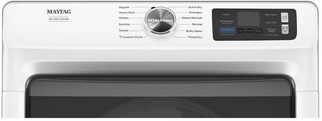 Maytag® 7.4 Cu. Ft. White Front Load Gas Dryer -1
