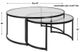 Uttermost® Rhea 2-Piece Glass Top Nesting Coffee Table Set with Satin Black Base-2
