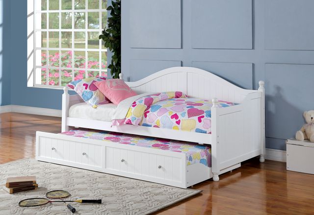 Coaster® Julie Ann White Twin Daybed With Trundle-1