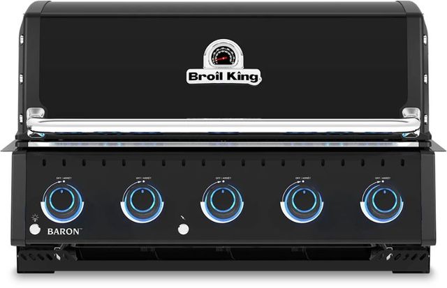 Broil King® Baron™ 520 Shadow IR 5-Burner Black Built-In Natural Gas Grill-0