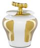 Currey & Company Brill White/Gold Medium Jar-0