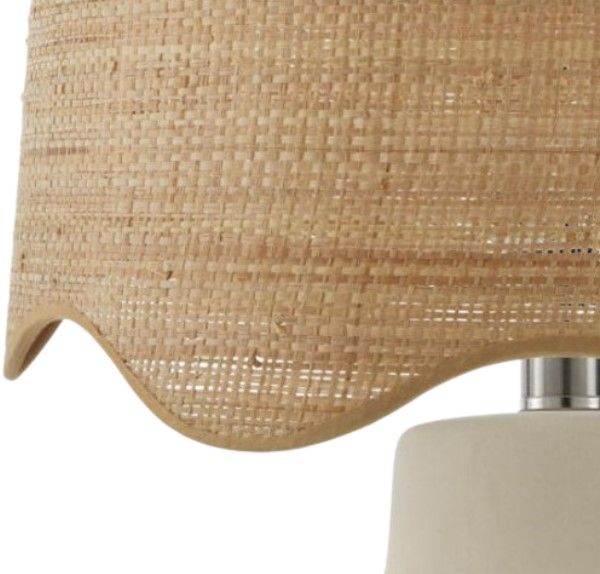 Surya Doheny High Gloss Cream Table Lamp-1