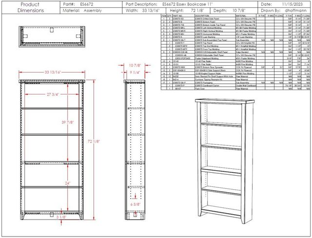 Legends Home Essex Sandstone/Whiskey 86" Bookcase-2