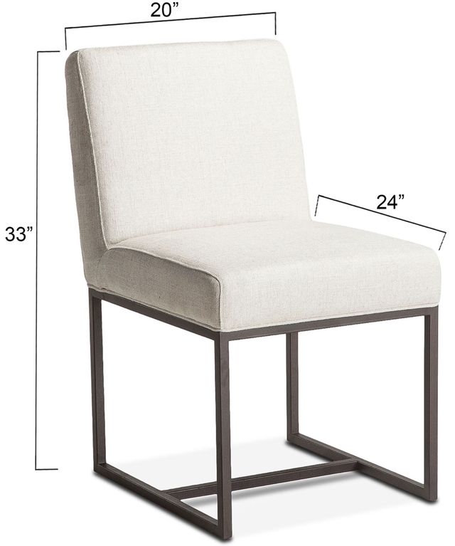 Home Trends & Design Renegade Antique Zinc/Off White Side Dining Chair-3