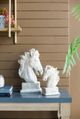 A & B Home Antique White Large Horse Bust Statue-5