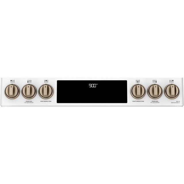 Café™ 30" Matte White Slide-In Dual Fuel Range-3
