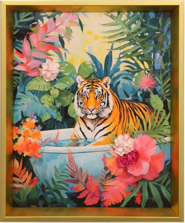 Stylecraft Tiger Tropical Retreat Wall Art-0