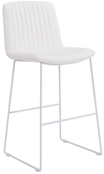 Zuo® Modern Mode 2-Piece White Bar Chairs-0