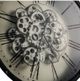 A & B Home Black Roman Numeral Gear Wall Clock-3