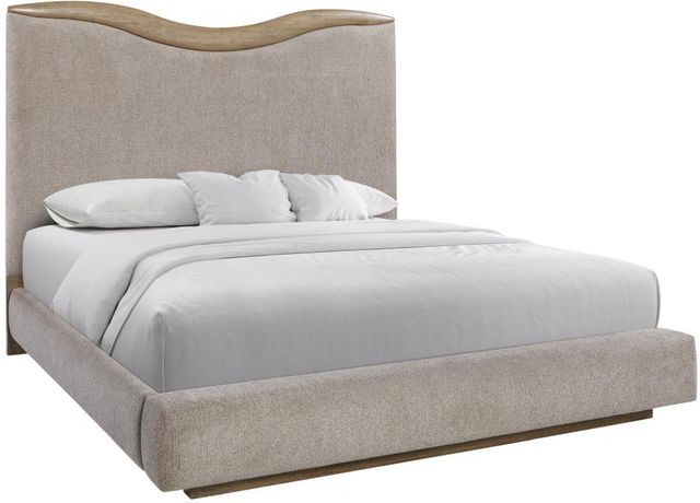 Bernards Calia Beige King Upholstered Panel Bed-0
