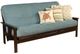 Kodiak Furniture Monterey Linen Aqua/Espresso Full Futon with Mattress-0