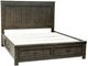 Liberty Furniture Thornwood Hills 4-Piece Rock Beaten Brown King 2-Sided Storage Bedroom Set with Chest-2