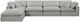 Meridian Furniture Comfy 2-Piece Gray 158" Sectional -1