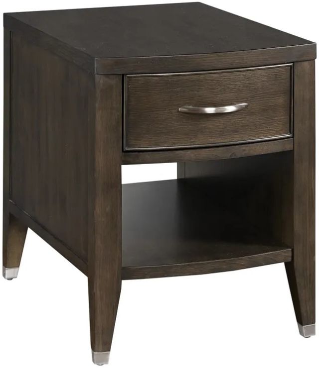 Hammary® Tesha Brown Rectangular Charging Chairside Table-0