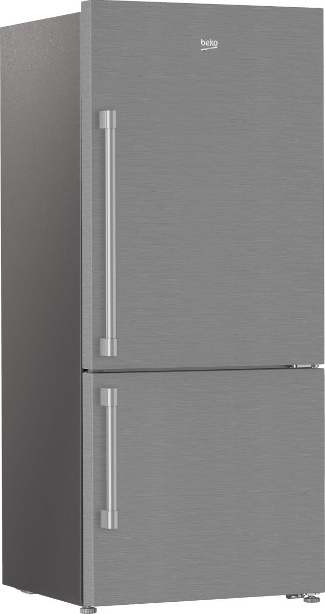 Beko 30 in. 16.1 Cu. Ft. Fingerprint Free Stainless Steel Counter Depth Bottom Freezer Refrigerator-1