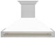 ZLINE Autograph Edition 48" White Matte Wall Mounted Range Hood with White Matte Shell and Champagne Bronze Handle-0