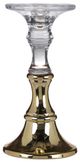 A & B Home Camden Clear/Gold Candlestick Holder-1