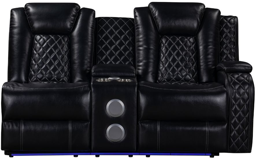 New Classic® Home Furnishings Orion II 3-Piece Black L-Shape Power