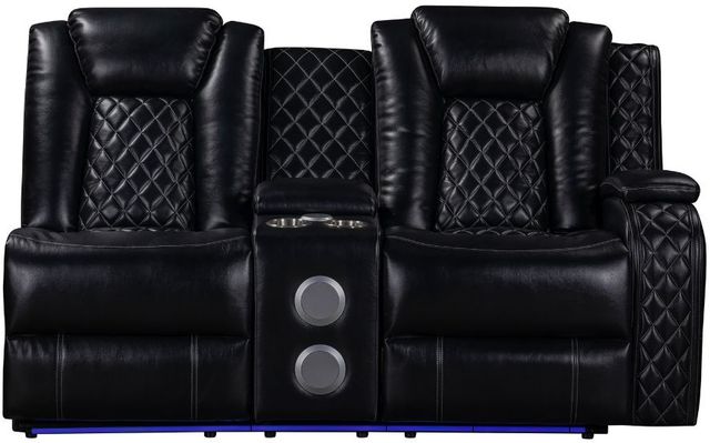 New Classic® Home Furnishings Orion II 3-Piece Black L-Shape Power Reclining Sectional-3