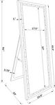 Coaster® Seraphina Silver Full Length Standing Mirror-1