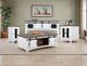 International Furniture Direct Pueblo Brown Chairside Table with White Base-1
