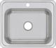 Elkay Celebrity® Brushed Satin 25" x 21-1/4" x 6-7/8" 1-Hole Single Bowl Drop-In Sink-0
