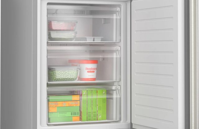 Bosch® 500 Series 24" 12.8 Cu. Ft. Easy Clean Stainless Steel Counter Depth Bottom Freezer Refrigerator-6