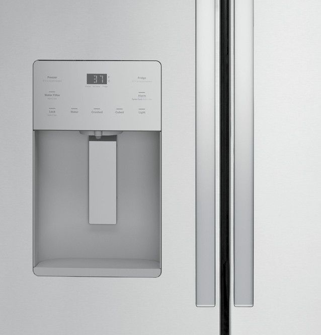 GE® 36 in. 20.6 Cu. Ft. FingerPrint Resistant Stainless Steel Counter Depth French Door Refrigerator-2