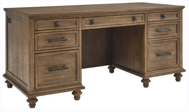 aspenhome® Hensley Honey 66" Executive Desk-0