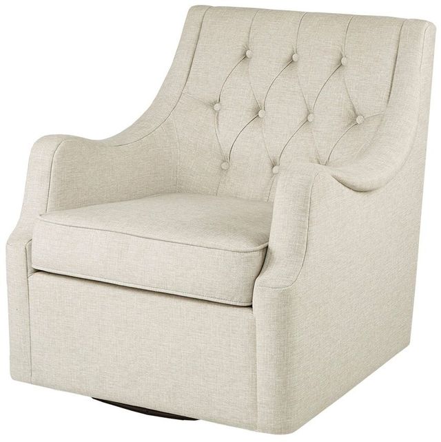 Olliix by Madison Park Tan Qwen Swivel Chair-3