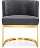 Meridian Furniture Gianna Gray/Gold Velvet Dining Chair-2