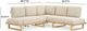 TOV Furniture Evan 2-Piece Cream Wooden Outdoor L-Shaped Sectional-2