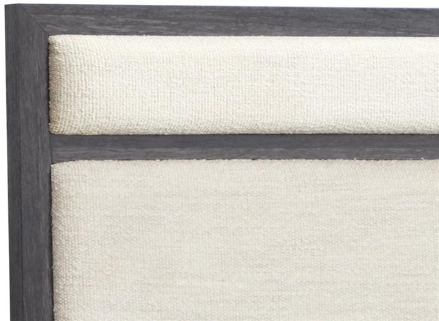 Magnussen Home® Merrifield Merino Pearl/Raisin Black Queen Panel Bed with Upholstered Headboard-3