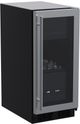Marvel 15" 39 lb. Stainless Steel Frame Glass Clear Ice Maker-0