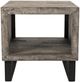 Jofran Inc. Mulholland Drive Gray End Table with Black Base-2