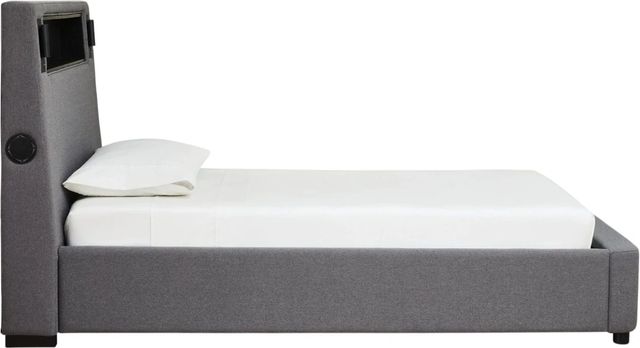 Signature Design by Ashley® Cayberry Gray Twin Upholstered Panel Bed-3