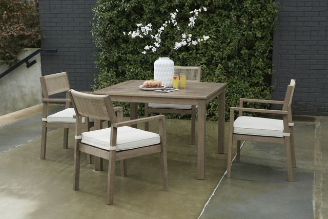 Signature Design by Ashley® Aria Plains Brown Outdoor Dining Table-3