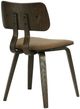 Armen Living Jaguar 2-Piece Espresso/Vintage Dark Brown Dining Chair Set-3