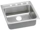 Elkay Lustertone® Classic Lustrous Satin 22" x 22" 2-Hole Single Bowl Drop-In ADA Sink with Quick-Clip-0