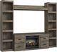 Signature Design by Ashley® Trinell 4-Piece Brown 94" Entertainment Center with Electric Fireplace-0