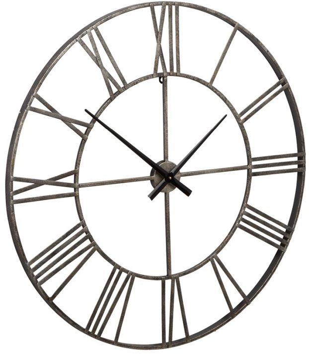 Signature Design by Ashley® Paquita Antique Silver Wall Clock-1