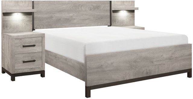 Homelegance® Zephyr 5-Piece Taupe Eastern King Wall Bed Set-2