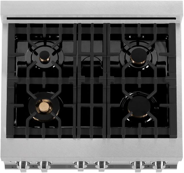 ZLINE 30" Satin Stainless Steel Pro Style Dual Fuel Range-3
