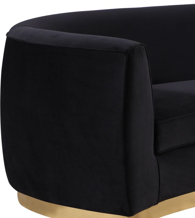 Meridian Furniture Julian Black/Gold Velvet Loveseat-2