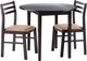 Coaster® Bucknell 3-Piece Cappuccino/Tan Dining Set with Drop Leaf-0