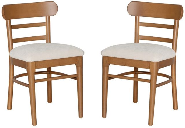 Linon Mariah 2-Piece Beige/Gray Dining Chair Set-0