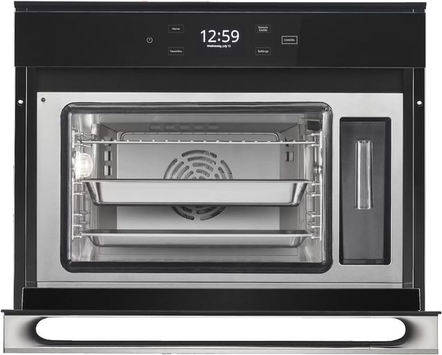 JennAir® NOIR™ 24" Floating Glass Black Electric Built In Single Steam Oven-1