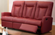 Canapé inclinable Lauren en tissu rouge Elran®-0