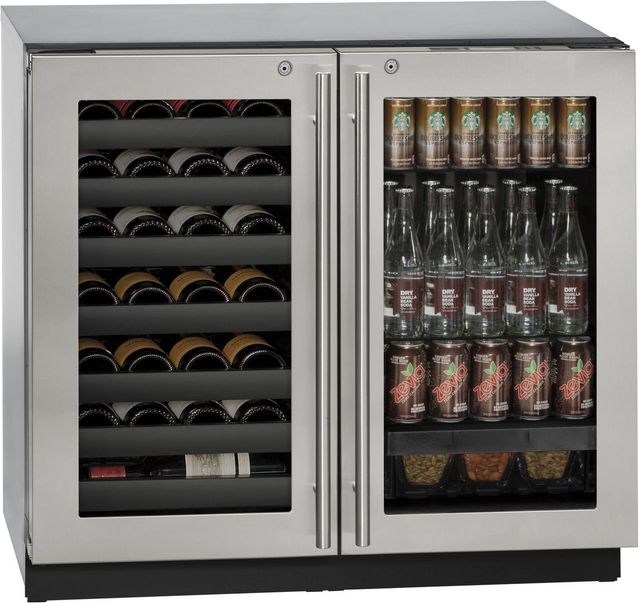 U-Line® Modular 3000 Series 36" 7 Cu. Ft. Stainless Steel Built-In Beverage Center-0