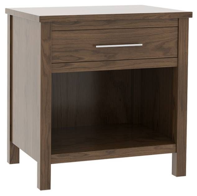 Country View Woodworking Big Sky Red Oak 1-Drawer Nightstand-0